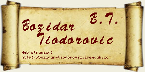 Božidar Tiodorović vizit kartica